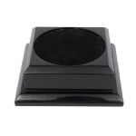 black piano finish woodse base with recessing circle top